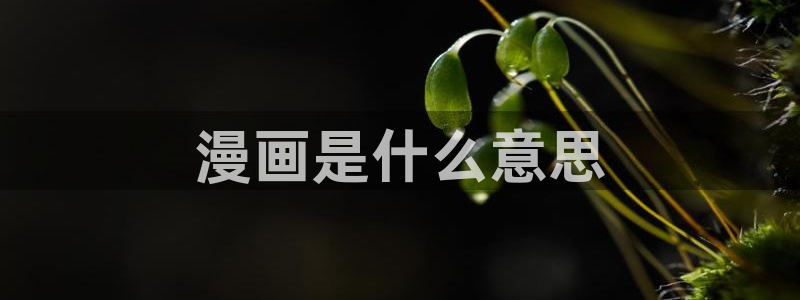 火爆香蕉漫画：漫画是什么意思